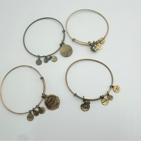 Alex and Ani Lot 4 Brass Charm Bangle Sets - Picture 4 of 8